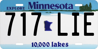 MN license plate 717LIE