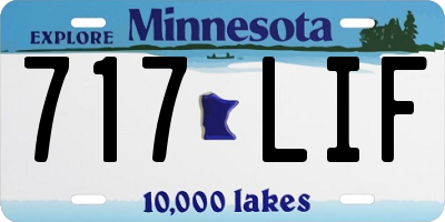 MN license plate 717LIF