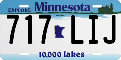 MN license plate 717LIJ