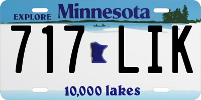 MN license plate 717LIK