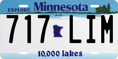 MN license plate 717LIM