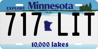MN license plate 717LIT