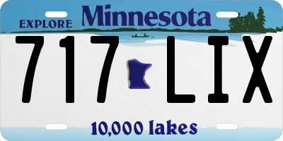 MN license plate 717LIX