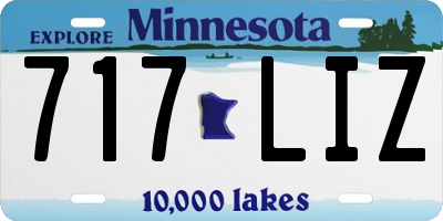 MN license plate 717LIZ