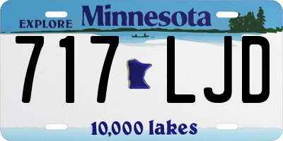 MN license plate 717LJD