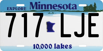 MN license plate 717LJE