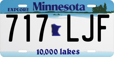 MN license plate 717LJF