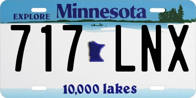 MN license plate 717LNX