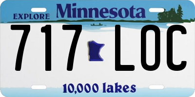 MN license plate 717LOC