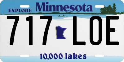MN license plate 717LOE