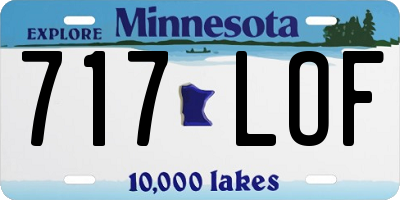 MN license plate 717LOF
