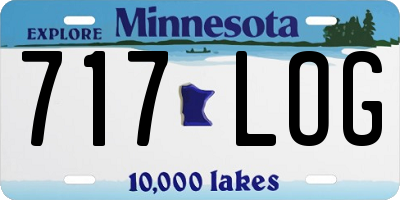 MN license plate 717LOG