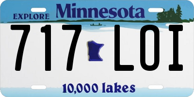 MN license plate 717LOI