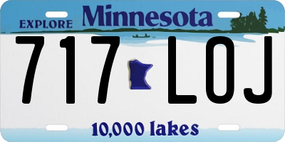 MN license plate 717LOJ