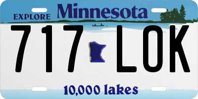 MN license plate 717LOK