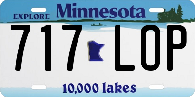 MN license plate 717LOP