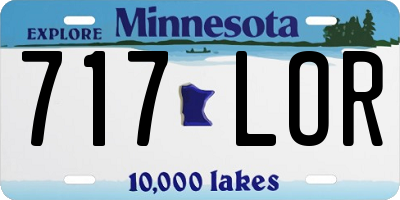 MN license plate 717LOR