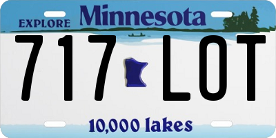 MN license plate 717LOT