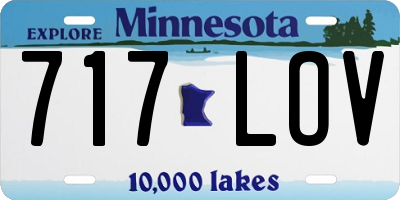 MN license plate 717LOV