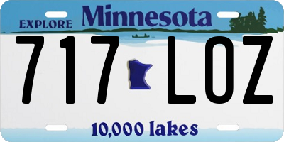 MN license plate 717LOZ