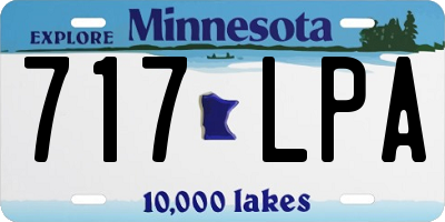 MN license plate 717LPA