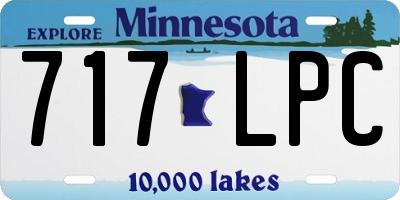 MN license plate 717LPC
