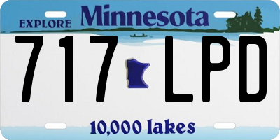 MN license plate 717LPD