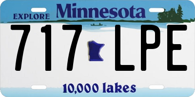 MN license plate 717LPE