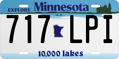 MN license plate 717LPI