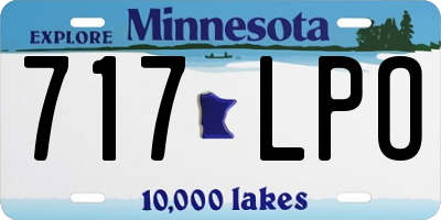 MN license plate 717LPO