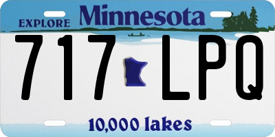 MN license plate 717LPQ