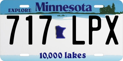MN license plate 717LPX