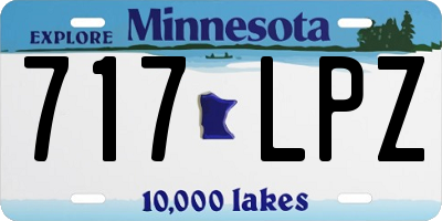 MN license plate 717LPZ