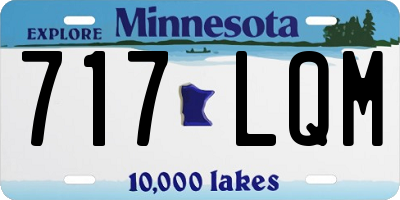 MN license plate 717LQM