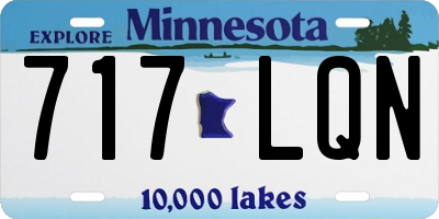 MN license plate 717LQN