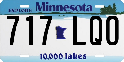 MN license plate 717LQO