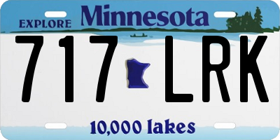 MN license plate 717LRK