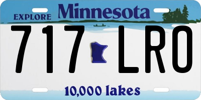 MN license plate 717LRO