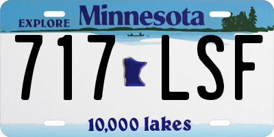 MN license plate 717LSF