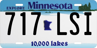 MN license plate 717LSI