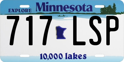MN license plate 717LSP