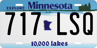 MN license plate 717LSQ