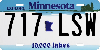 MN license plate 717LSW