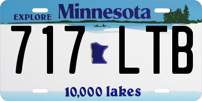 MN license plate 717LTB
