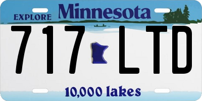 MN license plate 717LTD