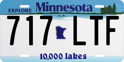 MN license plate 717LTF