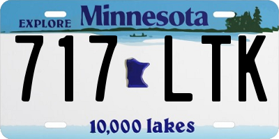 MN license plate 717LTK