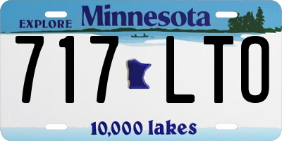 MN license plate 717LTO