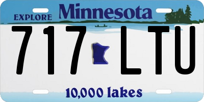 MN license plate 717LTU