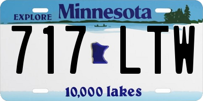 MN license plate 717LTW